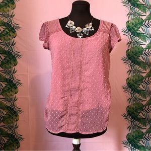 LC Lauren Conrad Blush Pink Blouse